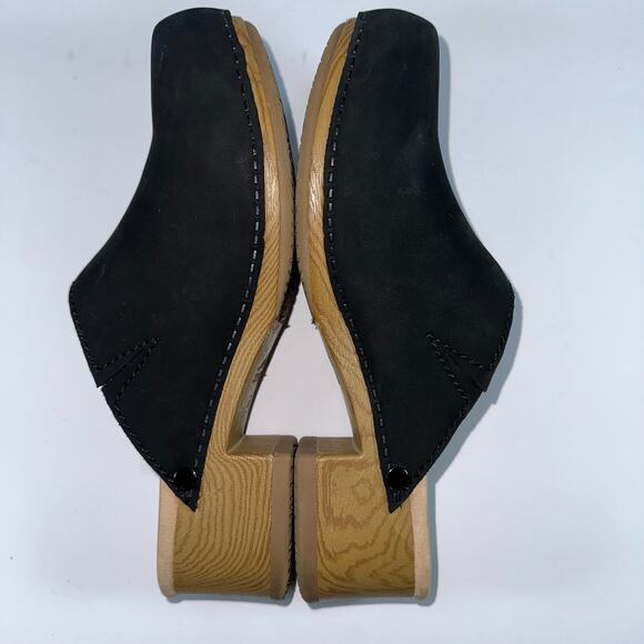 Dansko Giulia Clog Womens 39 (US 8.5-9) Black Milled Nubuck Slides Boho - Picture 5 of 13